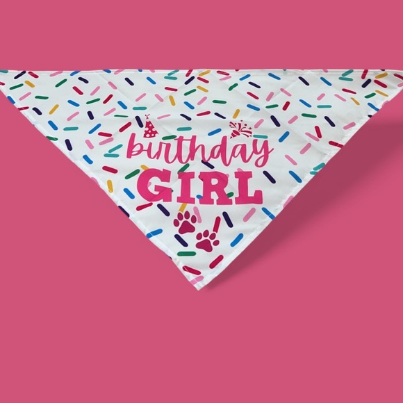 Other - NEW Birthday Girl Dog Bandana Sprinkles Colorful Pet Puppy